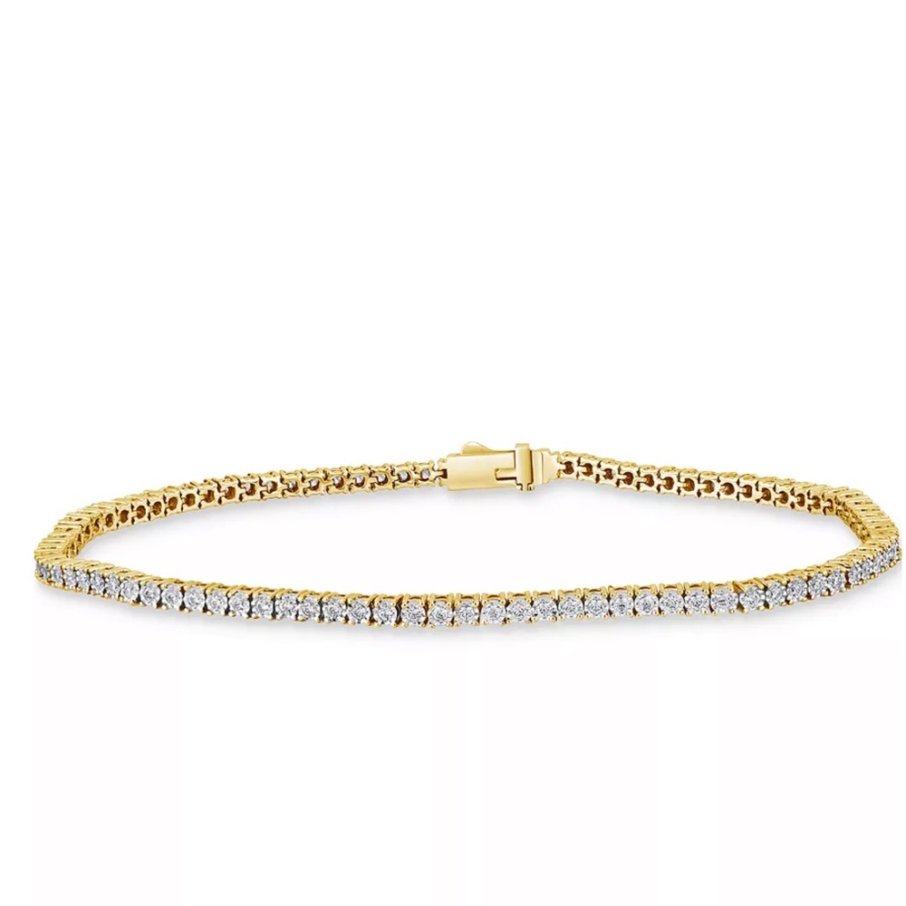 MACY’S DIAMOND TENNIS BRACELET 10K GOLD